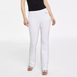 INC Petite Mid-Rise Bootcut Pants 6P Bright White